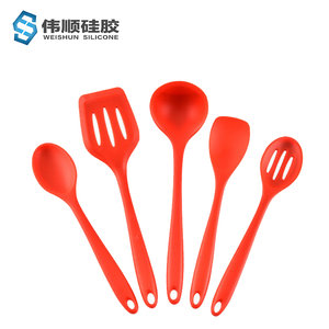 硅膠廚具5件套 紅色